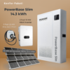 14,3kwh set Mukashi Sistem Çözümü Konfor Paketi - PowerBase Slim 14.3kWh, 10kW üç fazlı hibrit inverter, 22kW EV şarj cihazı, 18x 580W güneş paneli