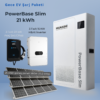 Mukashi Sistem Çözümü Gece EV Şarj Paketi - PowerBase Slim 21kWh, 15kW üç fazlı hibrit inverter, 22kW EV şarj cihazı, 26x 580W güneş paneli