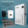Mukashi Sistem Çözümü Büyük Kapasite Paketi - PowerBase Mega 42kWh, 20kW üç fazlı hibrit inverter, 22kW EV şarj cihazı, 40x 580W güneş paneli