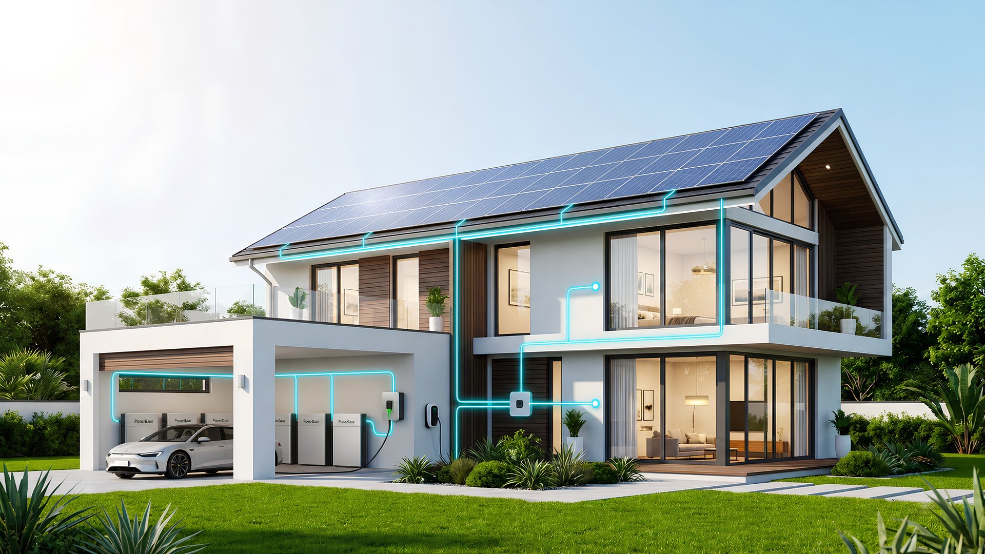Mukashi bütünleşik enerji ekosistemi: güneş paneli, PowerBase enerji depolama ve EV şarj istasyonu